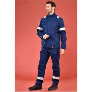 Pantalon multirisques ATEX Plus réf. 606*ATX - bandes rétroréfléchissantes ignifuges - genouillères certifiées EN 14404_2