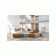 Pouf angulaire 1 place terre de sienne_2