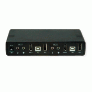 ROLINE Switch KVM Dual Head Audio, HDMI, 4K60, 1 Utilisateur - 2 PCs_2