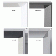 Table de réunion en verre Star - Mobel Linea - Argent Ral 9006, Blanc_2