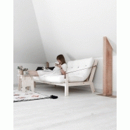 BANQUETTE FUTON POETRY EN PIN MASSIF COLORIS NATUREL COUCHAGE 130 X 190 CM._2