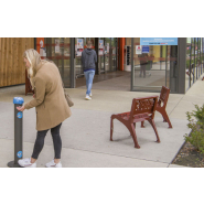 Borne distributeur de gel hydroalcoolique sans contact - commande à pied - H9 JMU-0500 - Husson international_2