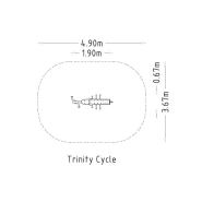 Équipement de fitness extérieur - Gym Trinity Cycle 8050386 - Hags - Vélo à main et pédales en aluminium_2