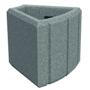 Jardinière Heba en polyéthylène moyenne densité (MDPE) 100 % recyclable - anti-U.V., anti-graffitis, sans entretien - 50 cm, 200 cm, courbe 45°_2