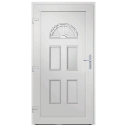 Vidaxl porte d'entrée blanc 98x198 cm pvc 3187910_2