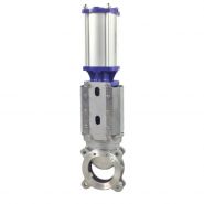 Vanne à guillotine - Meway Valves - unidirectionnelle pneumatique modèle MDQ pour applications industrielles générales_2