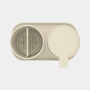 Ensemble d'accessoires pour la salle de bains -ReNew, kit de 3 - Soft Beige - Distributeur de Savon, Porte-Brosses à Dents, Plateau de Rangement_2