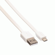 ROLINE Câble USB 2.0, USB A mâle - Micro USB B mâle, blanc, 1 m_2