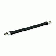 ROLINE Câble USB 3.2 Gen 2 en silicone, avec PD, Emark, C-C, M/M, 8K UHD, 10Gbit/s, 60W, noir, 11 cm_2