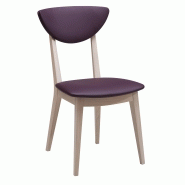 Chaise Lilly en bois massif - fabrication française - hêtre ou chêne avec finitions et revêtements variés_2