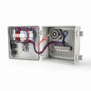Panneau électrique pré-assemblé pour piscine 1 HP - Transformateur 60W AC, contrôleur RGBW, différentiel 25A, IP65 - Réf. ALM6428_2