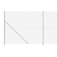 Vidaxl clôture en mailles de chaîne avec bride argenté 2,2x25 m 154047_2