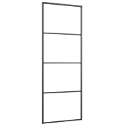 Vidaxl porte coulissante avec kit de quincaillerie 76x205 cm verre esg 3152145_2