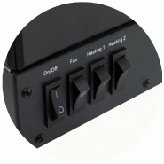 Foyer à bûches avec effet flammes XL - Chauffage 2000W - Thermostat d'ambiance_2