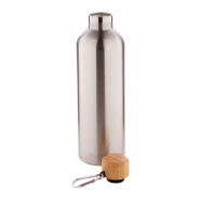 Thermos isotherme double paroi en acier inoxydable - 500 ml - Couvercle en bambou et mousqueton_2
