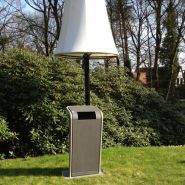 FalcoJona 70 litres - Poubelle publique robuste et design épuré - Serrure anti-vibrations et clé triangle_2