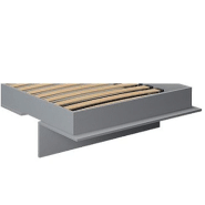 Armoire lit escamotable Kompact - ouverture assistée - mélamine gris clair mat - couchage 90x200 cm_2