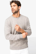 Pull écoresponsable en laine mérinos homme - Native Spirit - Réf: NS910 - Coton biologique et laine responsable RWS_2