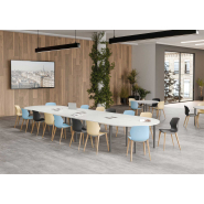 Table de réunion modulable et économique avec piètement personnalisable - INEO - fabrication française et garantie 8 ans_2
