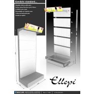 Étagères de gondole personnalisables pour espace de vente