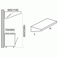 Hotte standard modèle économique P950 - H400 - acier inox EN 1.4509 AISI 441 finition brossée et polie_2