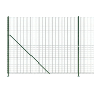 Vidaxl clôture en treillis métallique avec bride vert 1,4x10 m 154147_2