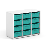 Armoire 12 bacs VICTOIRE H-80 - Mobilier pour crèches, écoles, collèges - Réf SKVICT 12 - BIOLAB_2