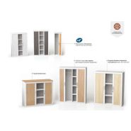 Armoire de rangement à rideaux métalliques - monobloc métallique avec rideaux PVC M1, 7 hauteurs et 4 largeurs disponibles_2