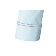 Aspin - Veste de cuisine pour homme - manches longues, col officier, boutons pression cachés_2