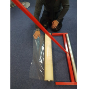 Film adhésif temporaire FOXCOVER - Protection des sols et escaliers - Version sols textiles et sols durs_2