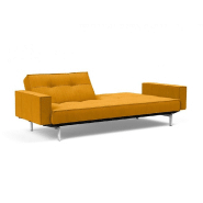 Canapé convertible Innovation Living Splitback Chrome avec accoudoirs - Lit 115x210 cm - Tissu Elegance Burned Curry_2