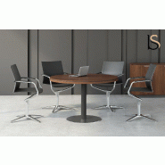 Table ronde 4 personnes Status - MDD - Noir, Wenge_2