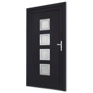 Vidaxl porte d'entrée anthracite 108x200 cm pvc 3187859_2