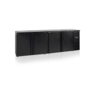Arrière-bar 4 portes pleines - noir - 605 litres - CBC410 - Fabriqué en Europe - Normes C.E._2