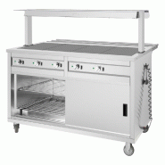Buffet central mobile avec plaque chauffante 4 x GN 1/1 - Buffalo - JB187_2