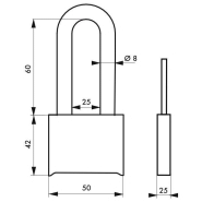 Cadenas Tanker 2 à combinaison modifiable - Anse haute 1/2 - Corps laiton - 10 000 combinaisons possibles - Thirard_2