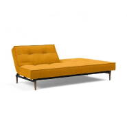 Canapé-lit convertible Innovation Living Splitback Styletto - 115x210 cm - Pieds noyer - Tissu Elegance Burned Curry_2