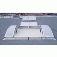 Lanterneau ponctuel ecobac 160 pn pour voute / sur embase en polyester / 190 x 160 cm_2