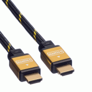 Roline gold câble hdmi high speed avec ethernet, m-m, 1 m_2