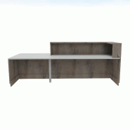 Bureau d'accueil mixte avec PMR Delta Plus - Mobel Linea - 242, Droite, Chêne grisé_3