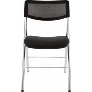 Cpdiva N - Chaise pliante - Alba - dossier en maille ergonomique et structure en acier chromé_2