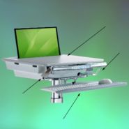 Chariot informatique médical Laptop Cart Plus H Class - alimenté Life - Ergonoflex - réglable en hauteur - 43 kg_2