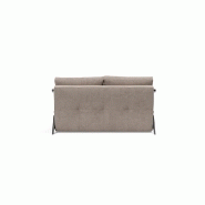 INNOVATION LIVING  CANAPÉ DESIGN CUBED 02 CHROME CONVERTIBLE 200*140 CM TISSU CORDUFINE, BEIGE_2