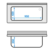 Plonge batterie 120x60cm sur meuble_2
