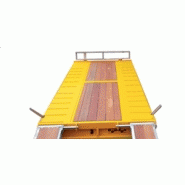 Remorque porte-engins basculante Gourdon - 2 essieux - roues sous plateau - freinage pneumatique_2