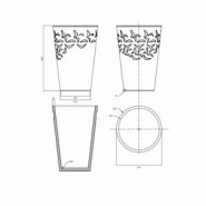 Panier JJ - Poubelle publique en béton haute performance - The Italian Lab - D 610, H 860 mm_2