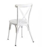 Lot de 4 Chaises - Empilables, Aluminium Vintage - CROSS_2