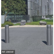 Borne inox - tube en acier inoxydable 304 brossé Ø 154 et 220 mm - épaisseur 2 mm - pommeau inox brossé_2