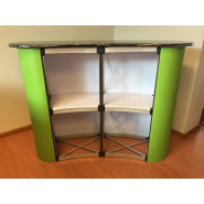 Comptoir pliable parapluie taille L - 2x2 avec plateau 40x130 cm et étagère intérieure_2