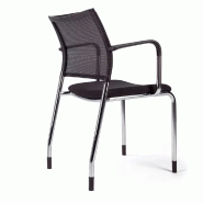 Fauteuil visiteur avec accoudoirs et empilable So Côme - V30, Roulettes, Vinyl_2